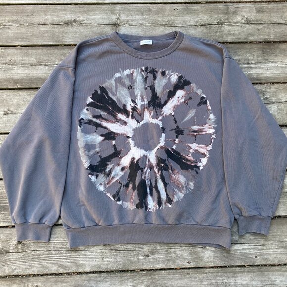 Dries Van Noten Hearts Haxton Sweatshirt Oversized Fit Tie-Dye Crewneck Medium - Picture 1 of 5